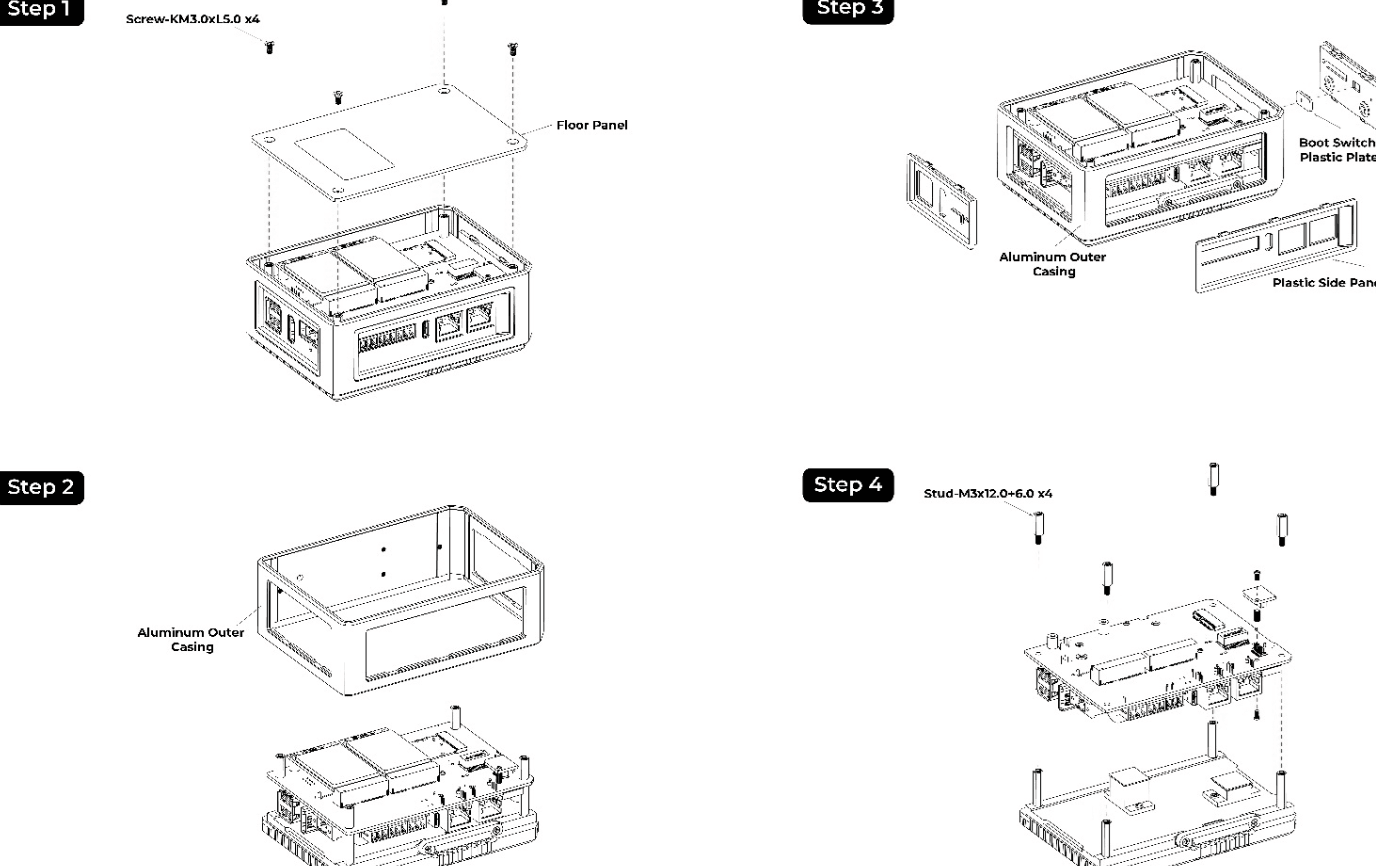 reComputer R1000組み立てガイド - ハードウェアの組み立てと周辺機器のインストールのためのステップバイステップの説明