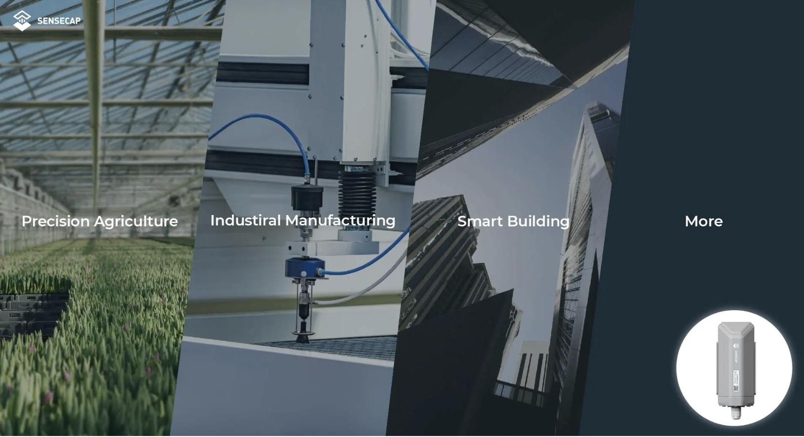 活用シーン：精密農業、工業製造、スマートビル管理