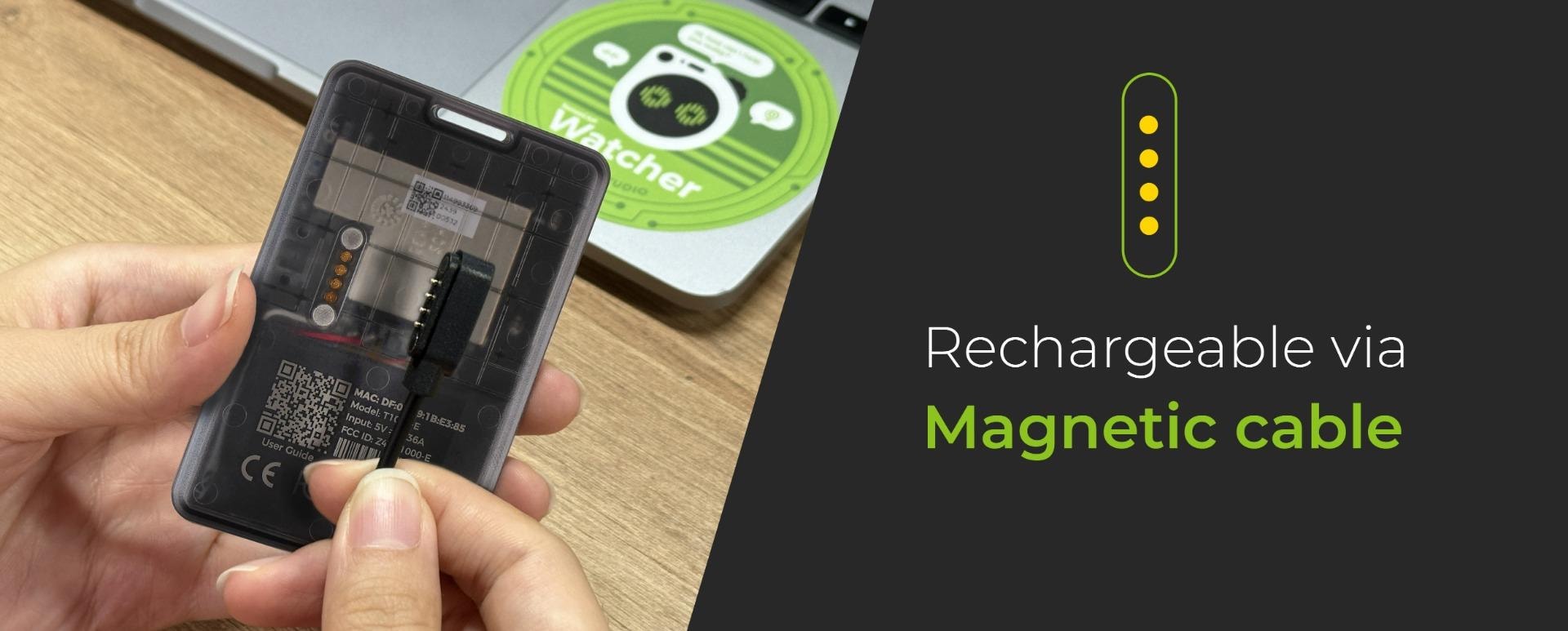 T1000-E 4ピン充電ケーブルと接続インターフェース展示