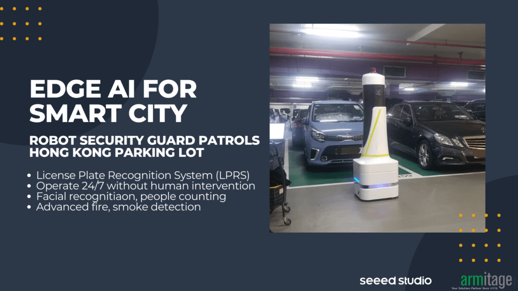 Seeed Edge AIデバイスを搭載したロボット警備員が香港の駐車場を巡回