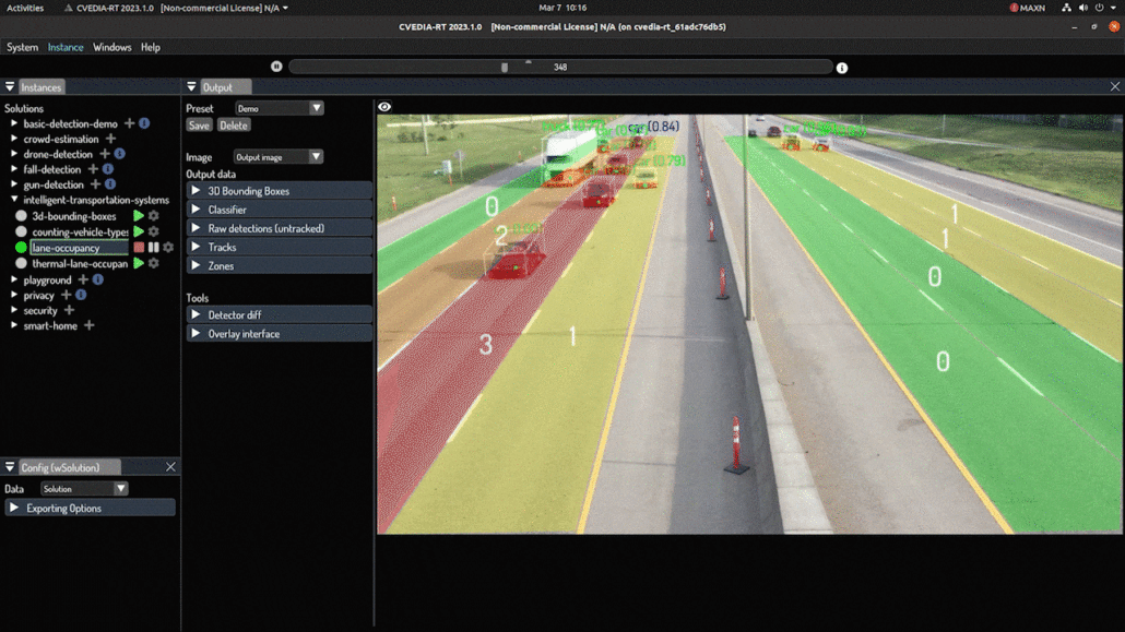 車線検出アニメーション