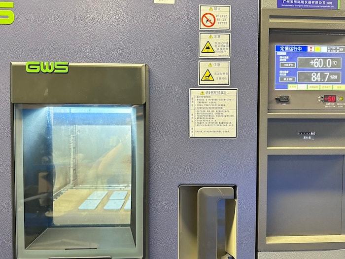 60℃での試験画像