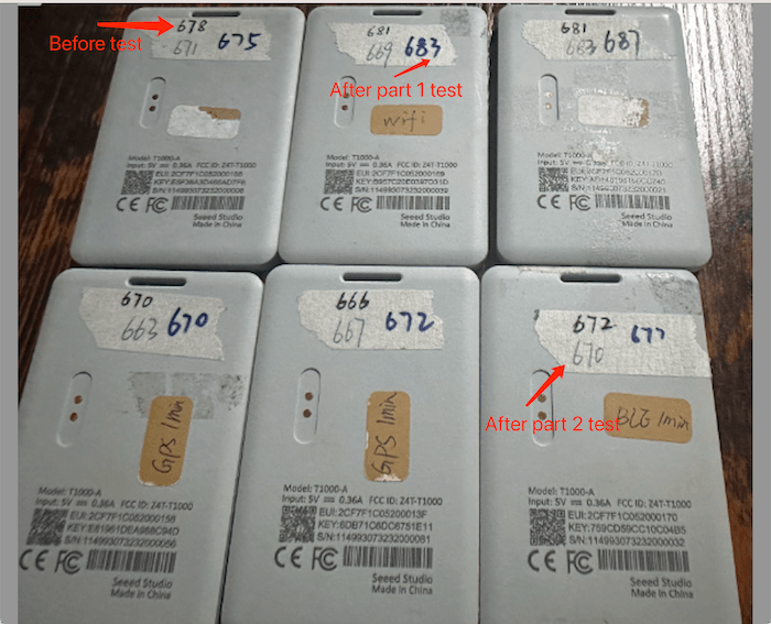 試験前後の厚さ