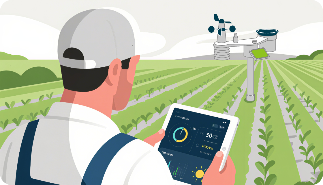 農地の微気候モニタリング